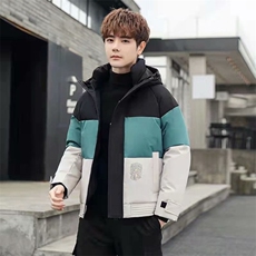 羽绒服男士冬潮流潮牌短款冬装连帽青年男生外套加厚保暖612-P100，男装羽绒服，星座1210A
