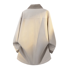 潮流宽松老钱风千鸟格撞色风衣A161-MT-2600-P92，男装风衣，电商A161