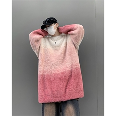 秋冬慵懒风保暖百搭针织衫美式潮牌宽松渐变圆领毛衣男M1685-P68，男装针织衫/毛衣，星座512-4
