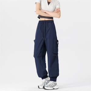 户外束脚冲锋裤女夏季宽松休闲裤登山纽扣工装裤A406K3505特P58