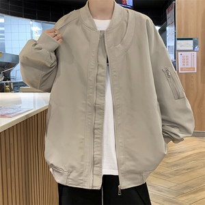 棒球服男美式潮牌复古高级感宽松飞行夹克 W7882-P48图片