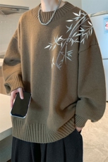 半高领毛衣男大码胖子针织衫毛线衣M18393-P45加绒款-P65，男装针织衫/毛衣，电商A040
