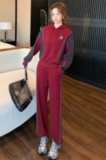 啄木鸟休闲运动套装女春秋2025新款妈妈时尚洋气连帽卫衣两件套，女装套装/套裙，江南