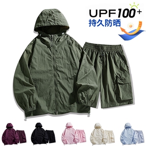 UPF100+有报告 凉感轻薄透气套装防晒服 两件套HS628-P75图片