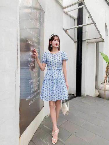 2021年夏季新品韩版印花连衣裙，女装连衣裙，圣伊敏