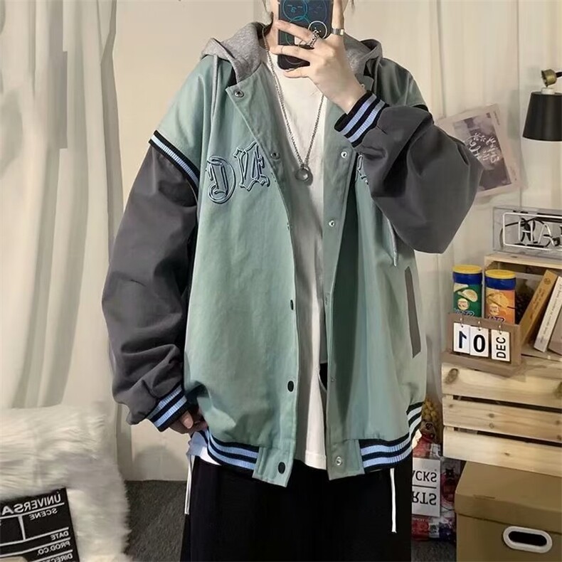 棒球服外套男款春秋季韩版潮流撞色上衣学生夹克A068-MYJK16-TP55,男装夹克,电商A068