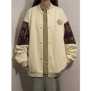 春秋季棒球服男女新款美式夹克休闲外套XZ102B-1-JK2608P85