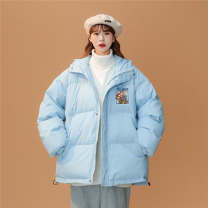 白鸭绒中性22冬季潮流卡通动漫印花保暖连帽羽绒服YR178P195控258图片