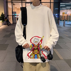 M18203-P45加绒款-P65半高领毛衣男士大码针织衫男毛线衣男，男装针织衫/毛衣，电商A040