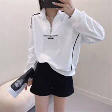 秋季立领长袖卫衣，女装卫衣/绒衫，薰衣坊