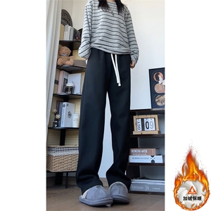 简约加绒休闲裤男直筒垂感保暖运动风长裤K7783JR（加绒）特价P37图片