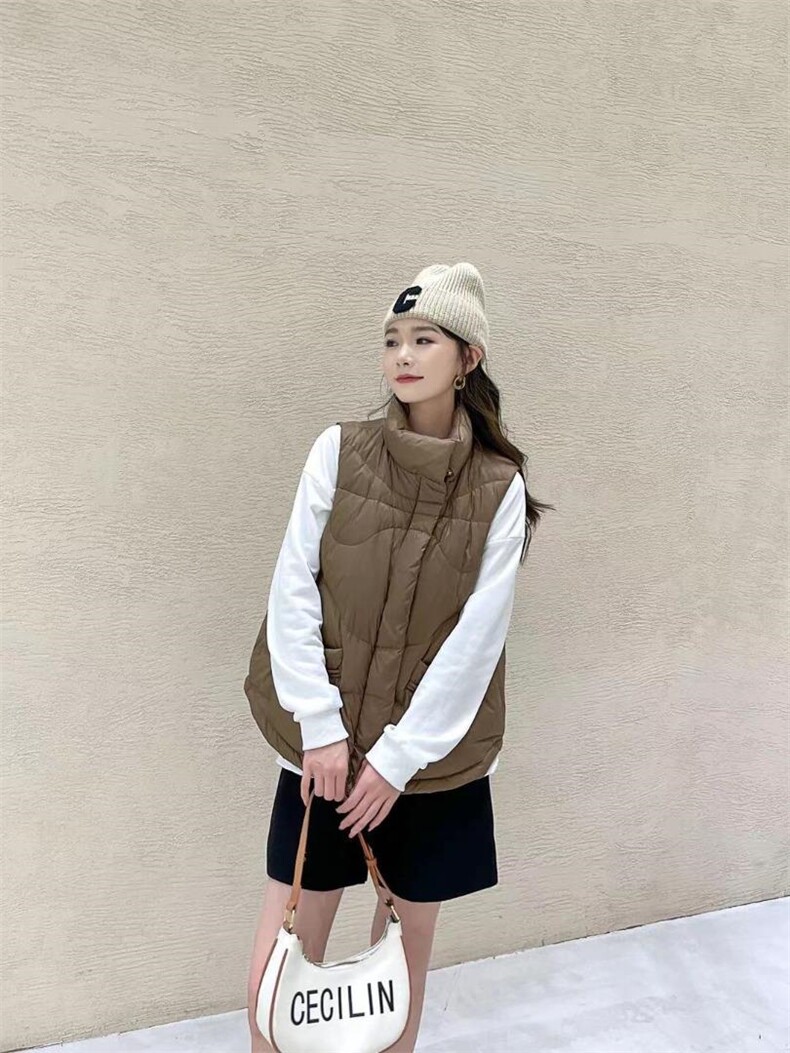 复古盘扣羽绒马甲，女装马甲，Balance Studio
