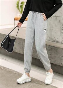 百搭华夫格卫裤，黑，白，灰，兰四个色吗,女装休闲裤,杭悦