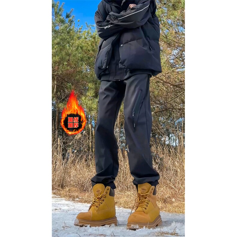 cityboy户外防水加绒冲锋裤休闲裤保暖裤子男加绒P60-常规P50,男装休闲裤,电商A061