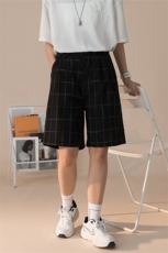 K6045/P28新款夏款西裤格子短裤男女中性风中裤男大码休闲裤控39，女装休闲裤，电商A141