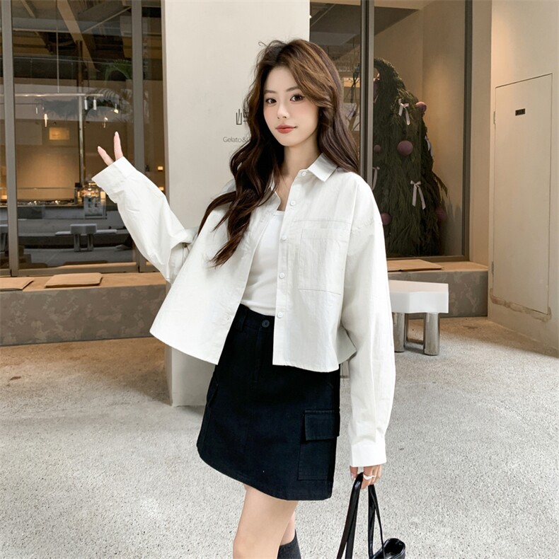女2026年春季聚酯纤维休闲风断开外套A3118-1，女装短外套，凡歌灵