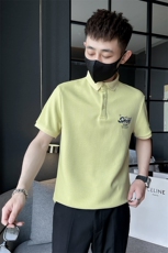 精神小伙2025夏季新款男士翻领商务Polo衫短袖印花t恤男C208-8888，男装T恤，电商C208