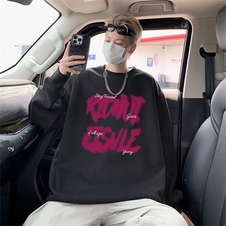 美式复古直筒宽松牛仔裤男水洗做旧潮牌裤子高街百搭街头水洗做旧,男装牛仔裤,星座218-1（原230）