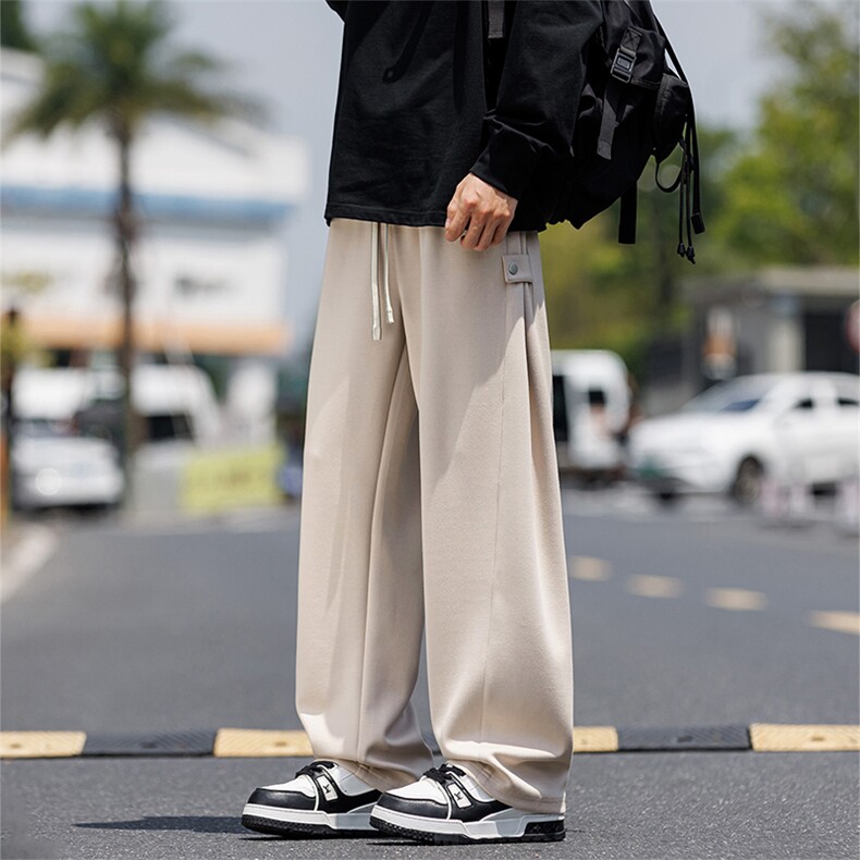 9516-P45大码控89秋季美式大码休闲裤子图片