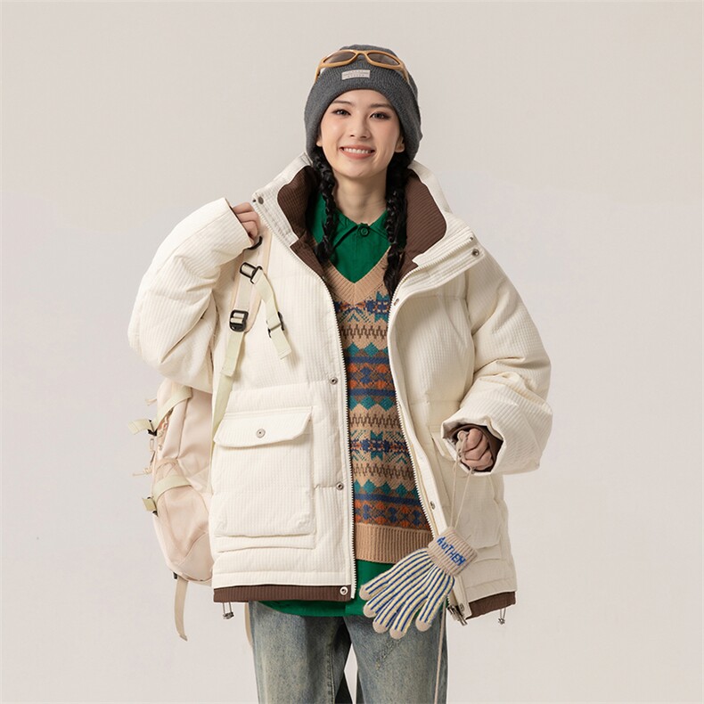 韩版高街冬季新款男士立领棉衣保暖棉袄外套潮羽绒服ESY0213-P205，男装羽绒服，电商B306