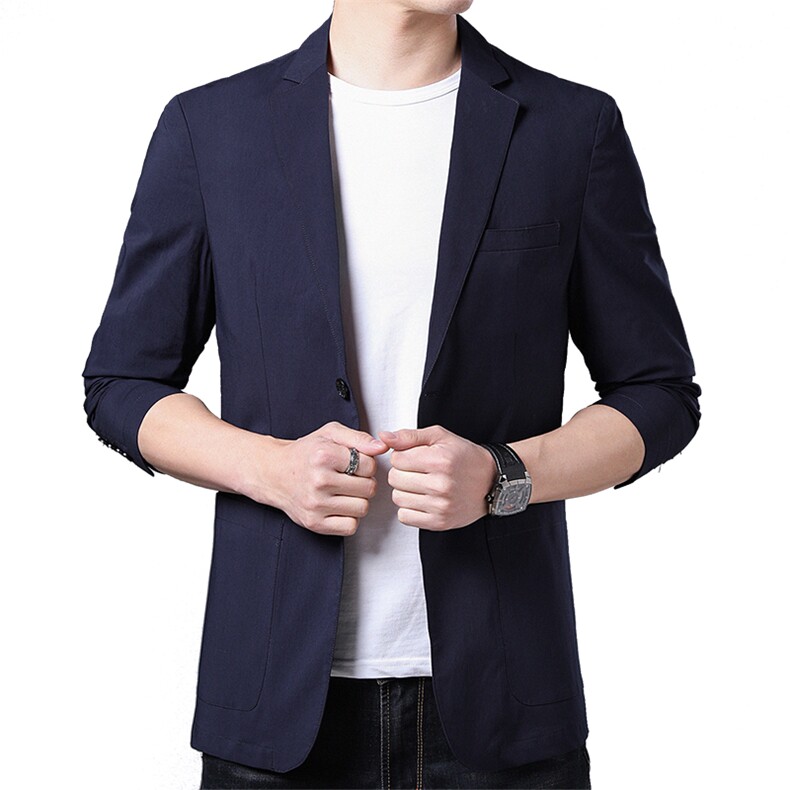 中年商务休闲西服男士单西外套春秋季时尚百搭西装免烫上衣,男装西服,电商B212（原钱塘6029）