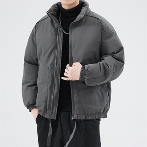 现货冬季美式休闲加厚雪山外套夹克立领纯色三防户外工装棉服图片