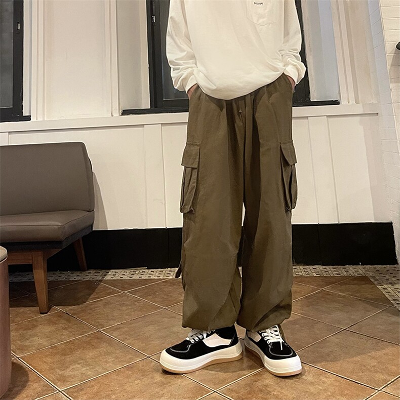 阔腿工装裤男日系潮牌休闲裤子大码宽松拖地长裤K0747-P45,男装休闲裤,星座308B-1