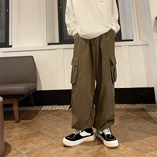 阔腿工装裤男日系潮牌休闲裤子大码宽松拖地长裤K0747-P45，男装休闲裤，星座308B-1