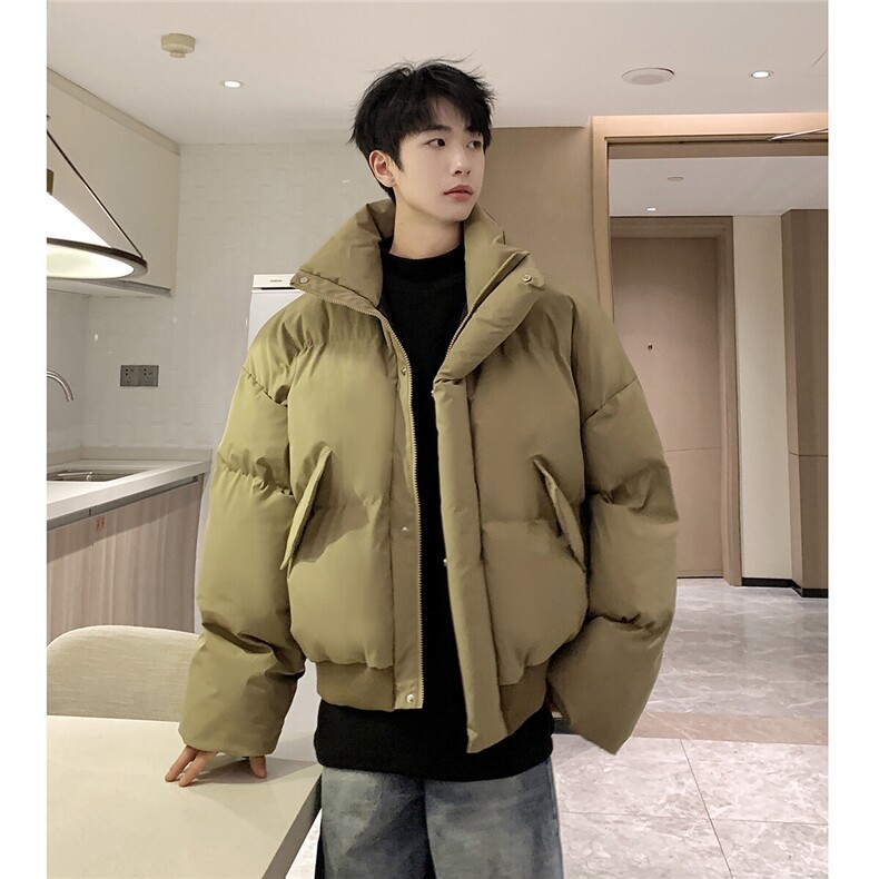 美式复古冬季加厚短款棉服 高级感立领飞行服面包服外套898 P108图片