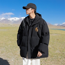现货抖音得物可供视频三防加厚羽绒连帽棉衣外套面包棉服85559，男装棉衣，电商A486
