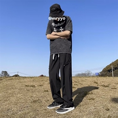 新款时尚潮男百搭宽松休闲裤，男装休闲裤，四季星座218-1