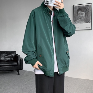 8XL-M美式复古棒球服外套男特大码潮牌双拉链立领夹克衫JK005P85图片