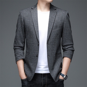 BGW306男式春秋新款长袖针织简约西服休闲商务便服西装单西图片