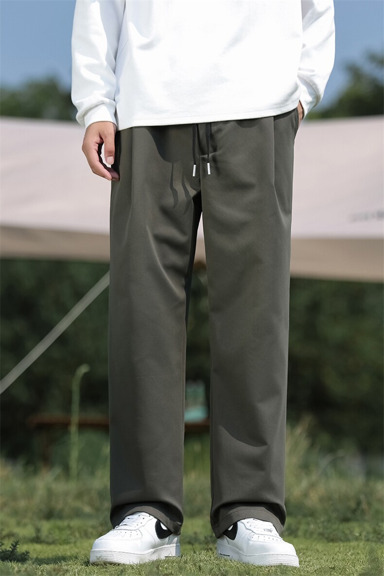 2025秋冬休闲裤男风宽松直筒哈伦裤潮流青年纯色长裤AK16P50,男装休闲裤,星座220-2