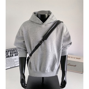 重磅全棉无帽绳450克拉链连帽卫衣硬挺短宽套头外套男 RH5306-P52图片