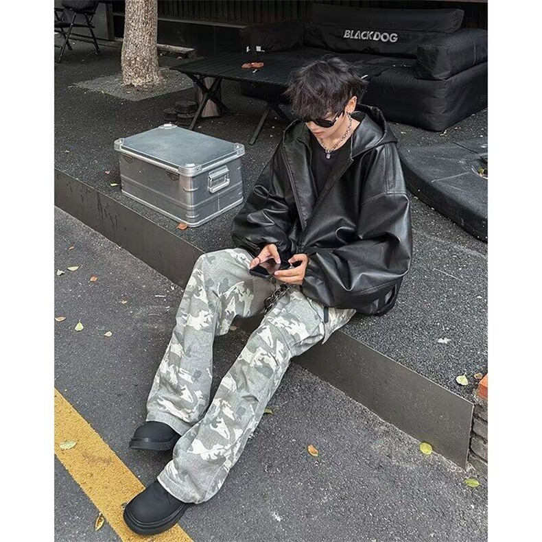pu皮衣外套男春秋季美式复古连帽夹克潮牌痞帅棒球服WLAK5-p83,男装夹克,星座1008