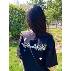 万针全刺绣工艺抖音得物高品质260克重磅纯棉双纱美式高街短袖T恤，男装T恤，电商A486-1
