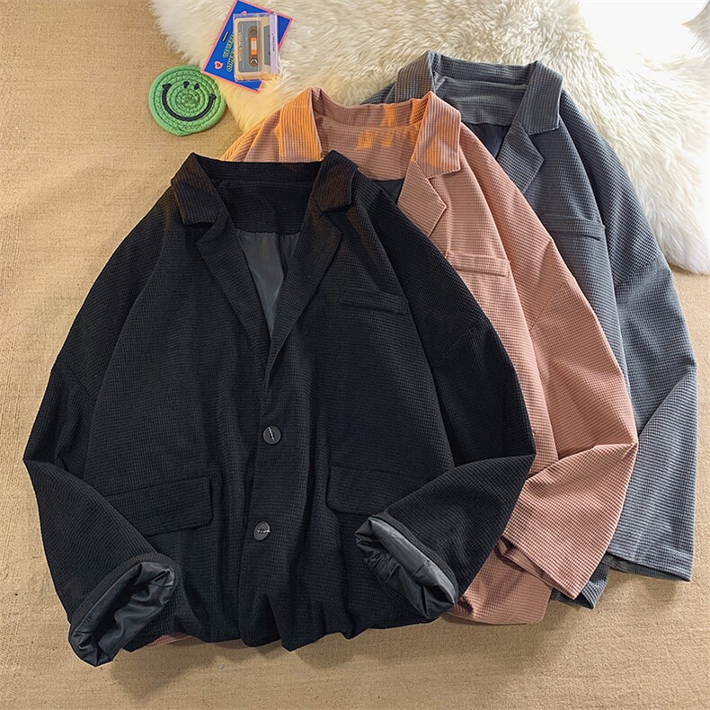 现货纯色宽松小西装男生西服KD401-P55,男装西服套装,电商D312-1