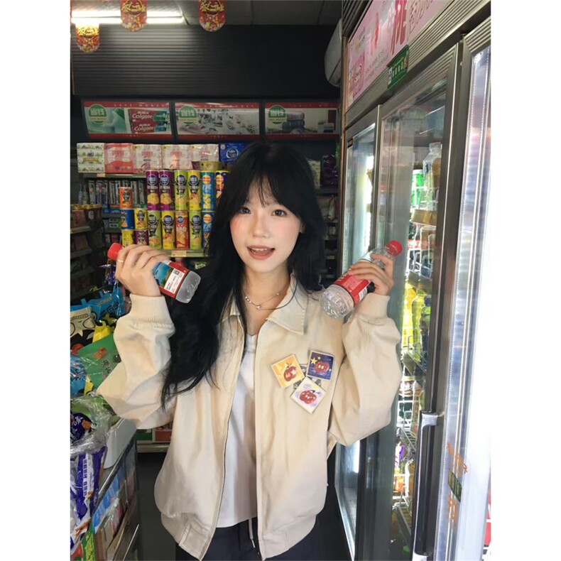 网图有货 美式bomber魔术贴飞行夹克男女宽松工装外套 A1011-P70图片