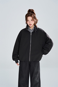 宽松立领拉链外套女春秋休闲潮流百搭设计感夹克XZ309 JK8002 P72图片