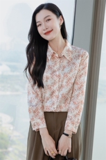 重磅高级感轻奢减龄洋气印花真丝衬衫女长袖2026春新款真丝上衣，女装衬衫，阿舍尔精品