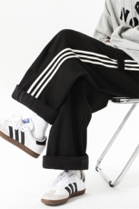 8XL-M奥粒绒加绒休闲裤男三条杠条纹运动裤宽松卫裤K9121P58控78，男装休闲裤，电商D206-1