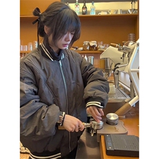 【有货】DM6024-P98褶皱肌理双面穿棒球服男款春秋季美式夹克外套，男装夹克，星座603-2