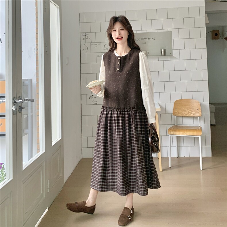 春装新款衬衫+连衣裙两件套2C153-8922-P185K278,女装连衣裙,2C153