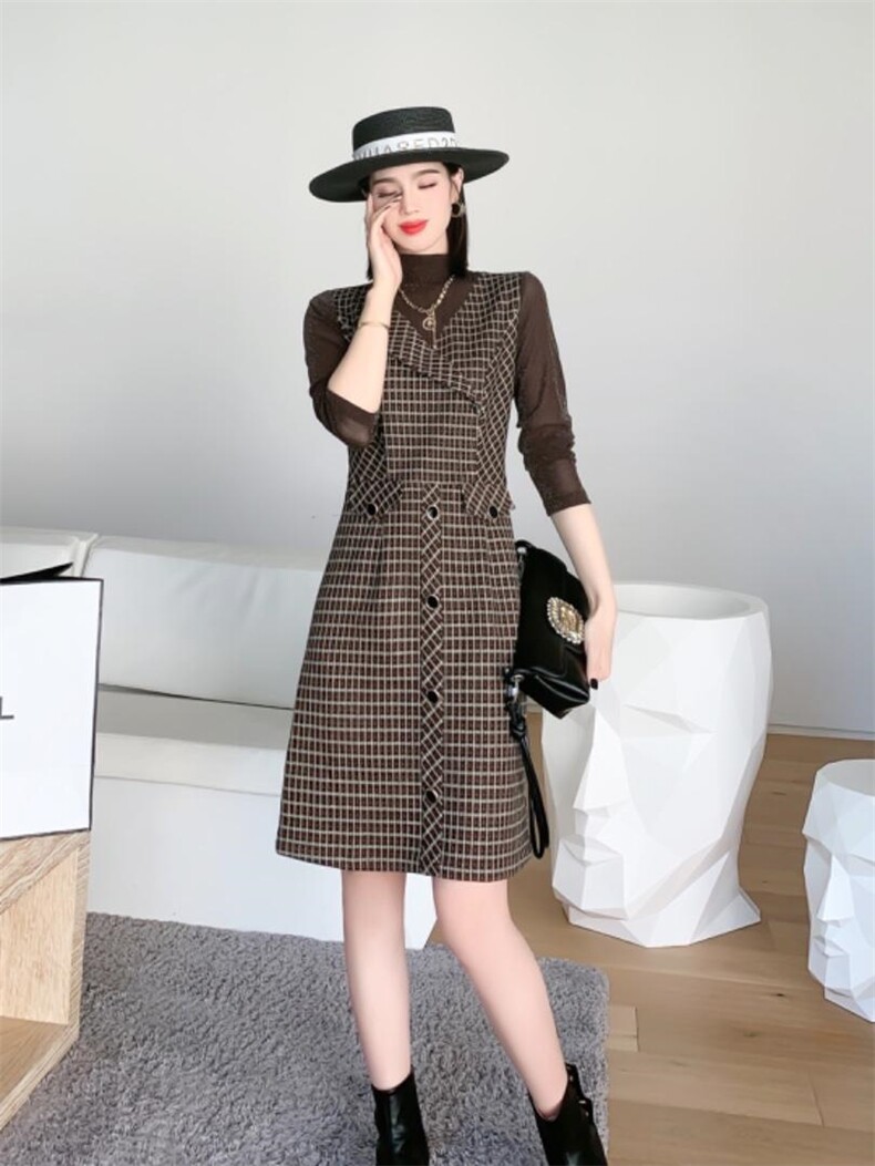 秋冬打底连衣裙，女装连衣裙，蕃米莉