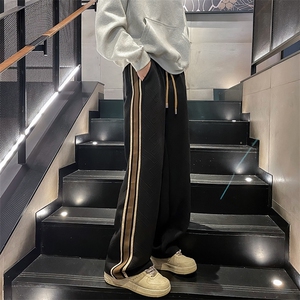 休闲裤男士韩版潮流高街帅拼色百搭宽松2024秋冬ins长裤K5773-P33图片