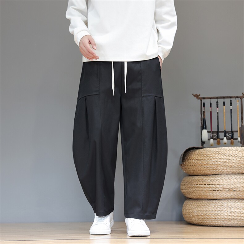 风冬季新款休闲裤男宽松大码日系长裤子XZ221-6-K29-P55，男装休闲裤，星座221-6