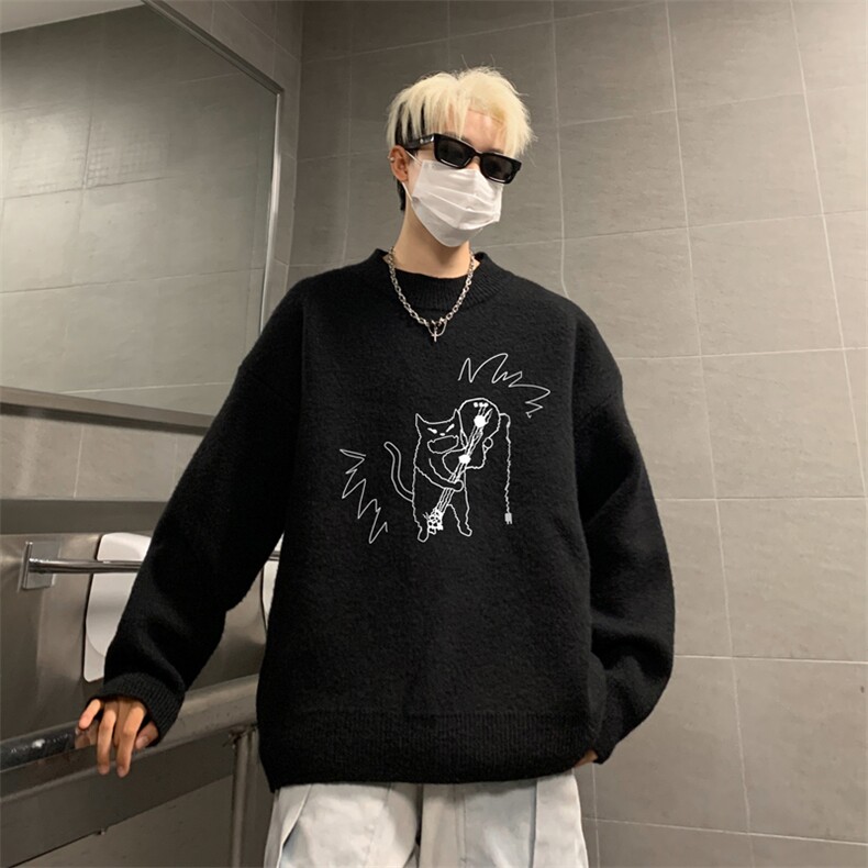 高质量！秋冬季半高领毛衣男加绒加厚线衣男针织衫男MY234-特p38,男装针织衫/毛衣,电商B367