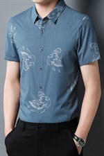 F67018男式2023年夏季新款衬衫男短袖休闲衬衣P75，男装衬衫，电商B360