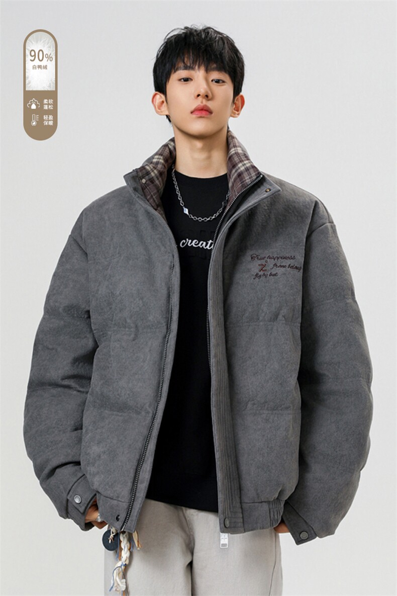 2025冬季新款港风无影大码90%白鸭绒羽绒服M-3XLG9918-特P265,男装羽绒服,电商A022